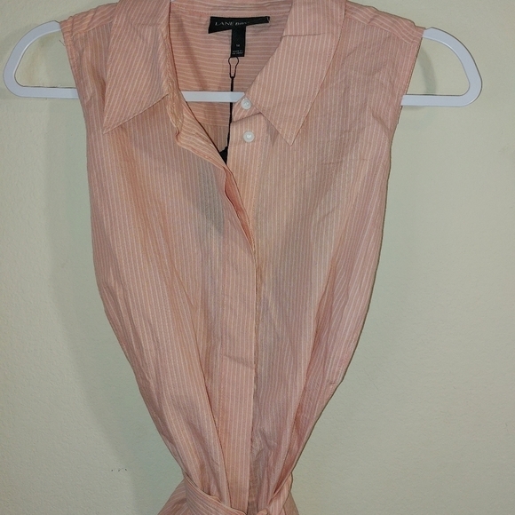 𝅺LANE BRYANT LADIES SLEEVELESS BUTTON UP BLOUSE- 14 - Picture 4 of 5